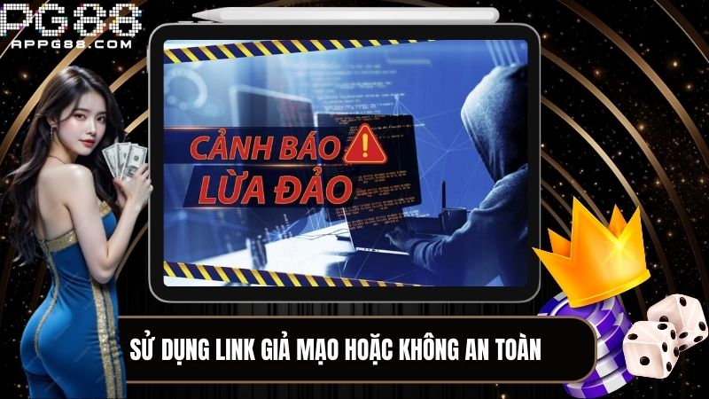 Link giả mạo hoặc không an toàn dẫn đến nhiều hậu quả